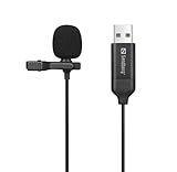 Sandberg Streamer USB Clip Microphone, Omnidirektionales Lavalier Ansteckmikrofon für Computer Laptops, USB-A, Plug & Play, Kabelmikrofon mit Clip, Online-Meetings Gaming Video Recording Streaming