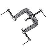 Kuntesetty 3 Wege Schraubzwinge Tischlerklemme G Typ Guss Eisen Schraubklammer Verstellbar für Präzises Spannen Schreinerarbeiten für Möbelbau Reparaturarbeiten