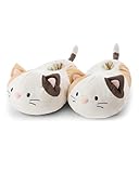 NICI Hausschuhe mymochi Katze Angy 36-39 (M) - weiß - Warme Kuscheltier Hausschuhe aus Plüsch für Kinder und Erwachsene, Tier-Schuhe mit Anti-Rutsch Sohle, Slippers