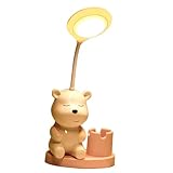 Haofy Kinder LED Schreibtischlampe, Stifthalter Bleistiftspitzer, Augenschutzlicht, leicht tragbar, Cartoon-Modellierung, USB-Aufladung, zum Arbeiten ()