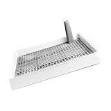 TOYANDONA Thickened Kunststoff Welpen toilettentray mit Hoher Kante Spritzschutz Rutschfestes Hundetoilette Tablett für Kleine Hunde Welpentraining Langlebig und Pflegeleicht