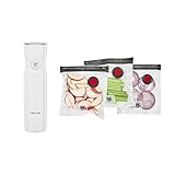 ZWILLING Fresh & Save Vakuumiermaschinen-Set, 4 kleine wiederverwendbare Snackbeutel, Sous-Vide-Beutel, Lebensmittelretter