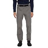 FANGBLUE Wathose für Damen und Herren, Wathose mit Neopren, Strumpffuß, zum Angeln, mit Taschen, für Fliegenfischen, Jagd, Kajakfahren, Größe XXL, Grau