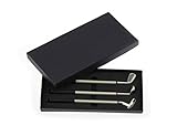 LL-Golf ® Golf Stifte Geschenkset/Golfschläger Kugelschreiber in schwarzer Geschenkbox/Golfgeschenk Geschenk Geschenkidee für Golfspieler Golfer