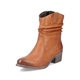Rieker Damen Klassische Stiefeletten 73170, Frauen Stiefeletten,reißverschluss,gerafft,Boots,Stiefel,Bootee,Booties,braun (24),38 EU / 5 UK