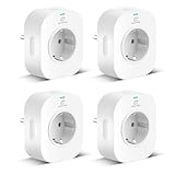 EIGHTREE WLAN Smart Alexa Steckdose mit Strommessung, Smart Home WiFi Steckdose, Alexa Zubehör, Zeitplan, Fernzugriff, Funktioniert mit Alexa, Google Home, SmartThings, Nur 2,4-G-WLAN, 16A