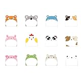 12 x Tier-Haftnotizen Cartoon Pandas Memos Post Stickies Kleine Haftnotizen Schulbedarf Selbstklebende Notizblock