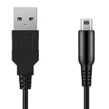 OcioDual USB Ladegerat Kabel 1,2m Schwarz Kompatibel mit DSi,DSi XL,2DS,New 2DS XL,3DS,3DS XL,New 3DS,New 3DS XL Ladekabel Datenkabel Netzteil Adapter Power Charger Daten Data Sync Cable