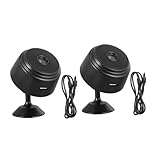 Toddmomy 2 Stücke WiFi Innenkamera mit Bewegungserkennung und 1080P HD Auflösung Magnetische Befestigung 150-Grad Weitwinkel Drahtlose Nachtsichtkamera für Zuhause