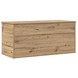 vidaXL Minimalistische Eichenaufbewahrungstruhe | Große Holztruhe für Wohn- und Schlafräume | Langlebige lackierte Oberfläche | Stylisher Haushaltshelfer | Perfekte Möbel-Lösung für Zuhause