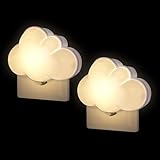 Nachtlicht Steckdose Kinder 2 Stück LED Wandlicht Automatisch für Treppe Gang Schlaflicht Einschlafhilfe Wolke Baby Geschenk Mädchen