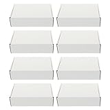 OUNONA 20er Boxen Flugzeugkarton Packen Umzugskartons Schuhkartons Aus Pappe Aktenkästen Würfel Schachteln Zum Verpacken Versandkartons Kleine Kisten Wellpappe Weiß