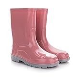 LEMIGO Unisex Kinder Gummistiefel Regenstiefel Regenschuhe OLI 20-35 EU (Altrosa, EU Schuhgrößensystem, Jugendliche, Numerisch, M, 35)