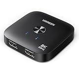 UGREEN HDMI Switch 8K60Hz 2 In 1 Out HDMI 2.1 Switcher 4K240Hz/4K120Hz Umschalter für Switch1/2, PC, Laptop, PS5, Xbox, HDTV, Monitor usw.
