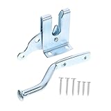 DOITOOL Gartentorriegel absperrzaun zauntor gartentor riegel türverriegelung schließblech gartentor door closer staketenzäune gartentürchen tuerbeschlaege door lock türsicherung Silver