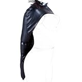 JWJVG Leder Bondage SM Handschellen Zwangsjacke Kostüm Reizwäsche Für BDSM Fesseln Bondageset Fesselspiele Sex Kleidung Damen Zwangsjacke Echt