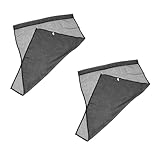 GREENADSCAPE 2St Vorhang Schwarze Vorhänge Schwarze durchsichtige Küchenvorhänge übergardinen Blickdicht vorhänge halbtransparent durchsichtige Vorhänge Lichtfiltertuch Polyester (Polyester)
