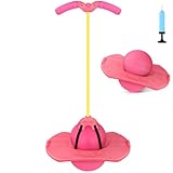 Super-Life Pogo Jumper mit Griff und Ballpumpe, Hochsprungspielzeug, Sprungbrett, Pogo-Hüpfball, sicher und lustig, Pogo-Stick für Kinder, Jungen, Mädchen und Erwachsene (Rosa)