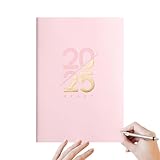 Anloximt Wochenplaner 2025, Monatsplaner 2025 - Wochenplaner und Organizer-Notizbuch - A5-Arbeitsmappen-Organizer-Notizbuch, monatliches, wöchentliches Nachverfolgungs-, Erinnerungs- und Planungsbuch,