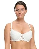 Susa Dirndl BH Damen mit Bügel Wiesn-Zauber I Push-Up BH mit wattierten Schalen I Entnehmbare Push-Ups I Damen-BHS für EIN außergewöhnliches Dekolleté I weiß I 85C