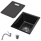 Küchenspülen Verdeckt Montierbares Unterbau-Spülbecken Aus Edelstahl Mit Abdeckung – Platzsparendes Küchenspülbecken Für Den Außenbereich, Wohnmobil, Camper Tiny House(28 * 42cm)