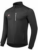 Przewalski Fahrradjacken für Herren Winter Thermo Laufjacke Winddicht Atmungsaktiv Reflektierend Softshell Windbreaker