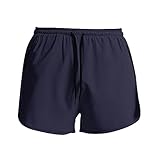 CUTeFiorino Fußball Hose Kurz Herren-Freizeitshorts, Eisseide, schnell trocknende Shorts, lockere Herren-Freizeit-Viertelhose Sporthosen Kurz Herren (Dark Blue, M)