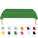 MORAINJAY Grün Tischdecke,137x274cm Tischtuch Plastiktischdecke,Rechteckige Tischabdeckung Gartentischdecke Outdoor Table Cloth für Geburtstag,Gastronomie,Feste,Party,Hochzeiten oder Haushalt