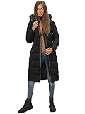OZONEE Damen Mantel Wintermantel Winterjacke Jacke Parka Übergangsjacke Coat Wärmemantel Wärmejacke Winter Herbst Lang Warm Stehkragen Outdoor Gepolstert JS/M736/392 SCHWARZ S
