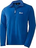 Reusch Fleeceshirt mit Zipper, wärmender Outdoor Pullover für Herren, Zip-Hoodie aus ultraleichtem Stoff, Funktionsshirt, Royalblau, Gr. L
