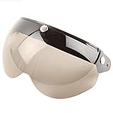 Kuashidai Universal 3 Snap Retro Helm Visier Winddicht Sonnenschutz Half Face Motorradhelme Visier Open Face Helm Wind Shield Motorrad