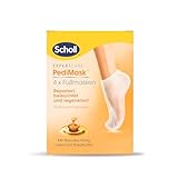 Scholl ExpertCare PediMask Fußmasken-Socken, 4er-Multipack – Weichere und Glattere Füße nach 1 Anwendung, Intensive Feuchtigkeit mit Manuka-Honig, Urea und Sheabutter – Trockene Füße Pflegen
