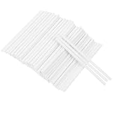 ELAYARD 300 Stück Papierstiele für Lutscher 76cm X 3mm Weiß Umweltfreundliche Antihaftbeschichtete Lutscherstäbchen für Cake Pops Kekse und Süßigkeiten zum Basteln und Feiern
