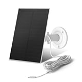 Nicesolar Solarpanel für Überwachungskamera, USB-Solarpanel kompatibel mit wiederaufladbarer Akku-Kamera, Kamera Solarpanel mit IP65 wasserdicht, verstellbare Halterung (4W-1 Pack)