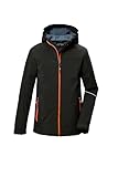 killtec Jungen Softshelljacke/Outdoorjacke mit Kapuze KOW 366 BYS SFTSHLL JCKT, schwarz, 176, 42161-000