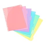 Viquel - Set mit 6 Trennblättern Rainbow Pastel – 6 Register A4 Maxi mit Register zur Identifizierung – verschiedene Pastellfarben