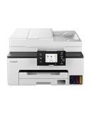 Canon MAXIFY GX2050 Tintenstrahldrucker 4-in-1 Multifunktionsgerät DIN A4 (Drucker, Scanner, Kopierer, Fax, ADF, 600x1200 DPI, WLAN, USB, 15/10 ISO-Seiten/Min., Duplexdruck, 250 Blatt Kassette) weiß