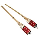 Toddmomy Bambusfackel 2 Stück als Outdoor Öllampe Vielseitige Gartenfackel für Hochzeit und Party Leichte Bambusfackel für Hinterhof und Garten