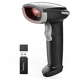 Inateck AI Barcode Scanner Bluetooth, 1D Handscanner Kabellos, Handheld Barcode Scanner, 1 Ladung in 3 Monaten, Unterstützen Selbst Entwickelte App und SDK mit 2000mAh Akku, BCST-21 AI Grau