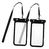 UKCOCO 2 Stück wasserdichte Handytasche Handyhülle wasserdichte Handyhülle Handytasche Handyhülle Handytasche Handyhülle Unterwassertasche PVC Schwarz