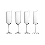 Villeroy und Boch - NewMoon Sektkelch Set, 4tlg., elegante, modern geschnittene Sektgläser, Kristallglas, klar, spülmaschinengeeignet