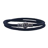 Tindo Dickes Wickel-Armband Herren mit Magnet Verschluss - Handmade - modisches accessoire für Männer - stylisches Stoff-Armband (Schwarz) …