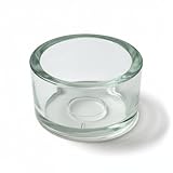 Klare Teelichtgläser flach für 40mm Standard Teelichter Glas Teelichthalter. Ideal für Standard-Teelichter, Adventskränze und Windlichter.