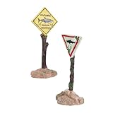 HIAKDOFT 2 Stück Resin Aquarium Deko Miniatur Warnschild Hai Micro Landschaft Schmuck Langlebige Kunstharzfiguren für Tisch Schrank Mini Garten Dekoration