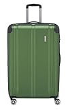 travelite Hartschalenkoffer groß, erweiterbar, 4 Rollen, CITY, Trolley mit kratzfester Oberfläche, TSA Schloss, Dehnfalte, 77 cm, 113 - 124 Liter