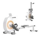 Undres Rudergerät Serie, Rudergerät für Zuhause Klappbar, Rudergerät Wasser und Magnetwiderstand, für Ganzkörpertraining. (Rudergerät Wasser Klappbar mit APP)
