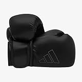 adidas Boxhandschuhe Hybrid 80 - geeignet fürs Boxen, Kickboxen, MMA, Fitness & Training - für Kindern, Männer oder Frauen - Schwarz - 10 oz