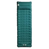 Glymnis Isomatte Camping Aufblasbare Luftmatratze Outdoor 12CM Verdicktes Aufblasbare Matratze mit Fußpresse Pumpe und Kissen ultraleichte wasserdichte Matratze für Wandern Reisen Camping