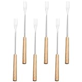Hemoton 6-teiliges Fondue-Gabeln, Käsefondue, Schokolade, Dip-Set, Süßigkeiten-Dip-Werkzeuge, Edelstahl, Kuchen-Dip-Gabel, DIY-Backzubehör für dekorative Kuchenteller