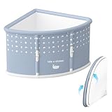 Tragbare Eckbadewanne 73 x 73 cm, Faltbare Badewanne für Dusche, Mobile Badewanne Erwachsene für Heißes Bad, Eisbad, Spa, Klappbadewanne, Platzsparend (Grau)
